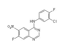 4-Quinazolinamine, N-(3-chloro-4-fluorophenyl)-7-fluoro-6-nitro-